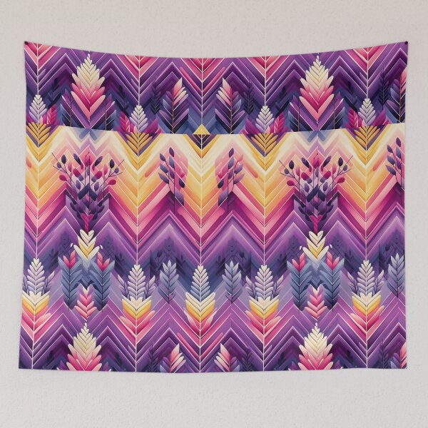 Item preview,  Chevron - Purple Orange Pink Leaf  Pattern ; Pattern  Herringbone designed and sold by PatternInArt.