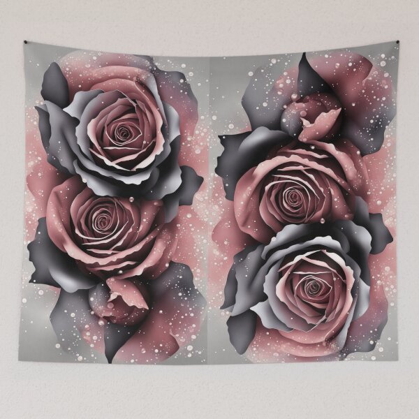 Aperçu de l'œuvre Rose comique rose étoilée créée et vendue par Swingfroglet.