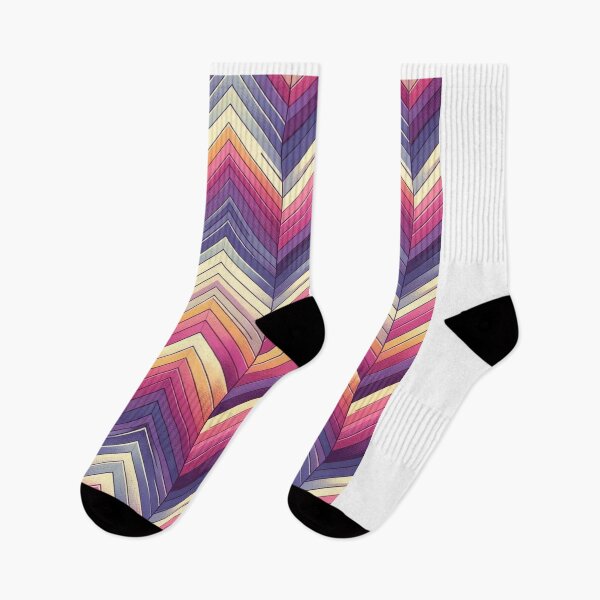 Item preview, Chevron - Purple Orange White Zigzag Pattern ; Pattern  Herringbone designed and sold by PatternInArt.
