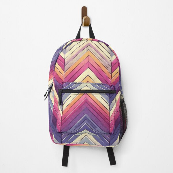 Item preview, Chevron - Purple Orange White Zigzag Pattern ; Pattern Herringbone designed and sold by PatternInArt.
