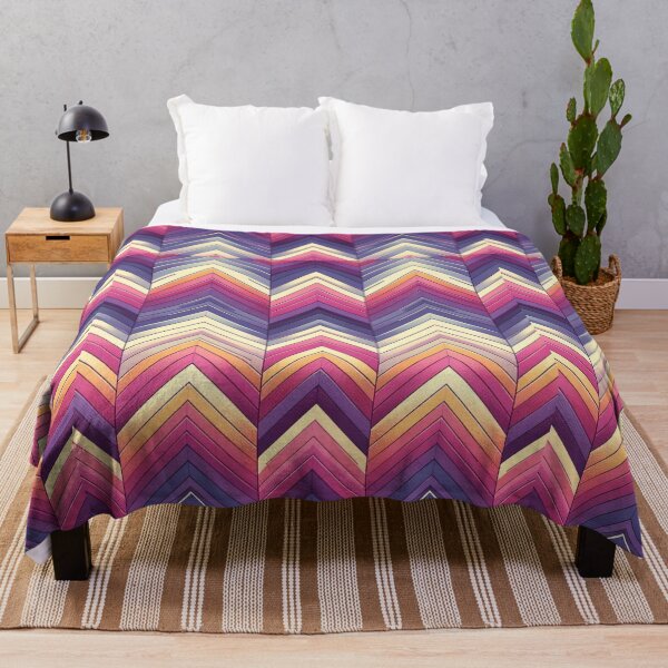 Item preview, Chevron - Purple Orange White Zigzag Pattern ; Pattern  Herringbone designed and sold by PatternInArt.