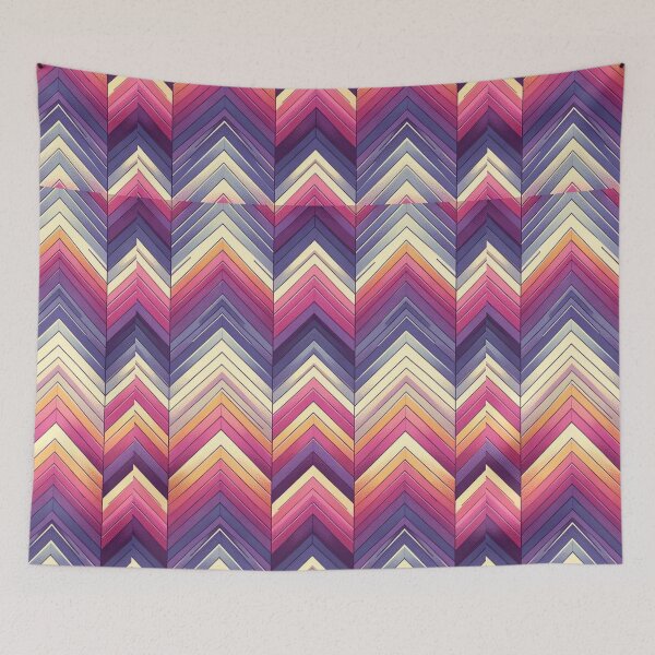 Item preview, Chevron - Purple Orange White Zigzag Pattern ; Pattern  Herringbone designed and sold by PatternInArt.