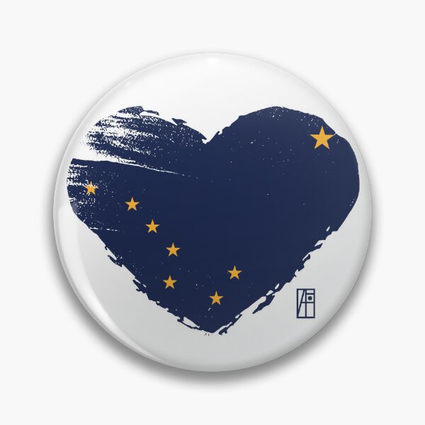 Item preview, U.S. State - I Love Alaska - Alaska Flag designed and sold by ArtProjectShop.