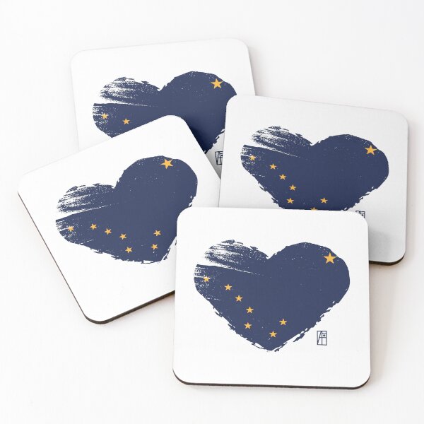 Item preview, U.S. State - I Love Alaska - Alaska Flag designed and sold by ArtProjectShop.
