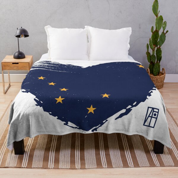 Item preview, U.S. State - I Love Alaska - Alaska Flag designed and sold by ArtProjectShop.