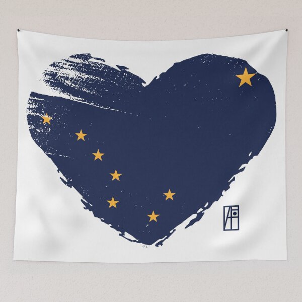 Item preview, U.S. State - I Love Alaska - Alaska Flag designed and sold by ArtProjectShop.