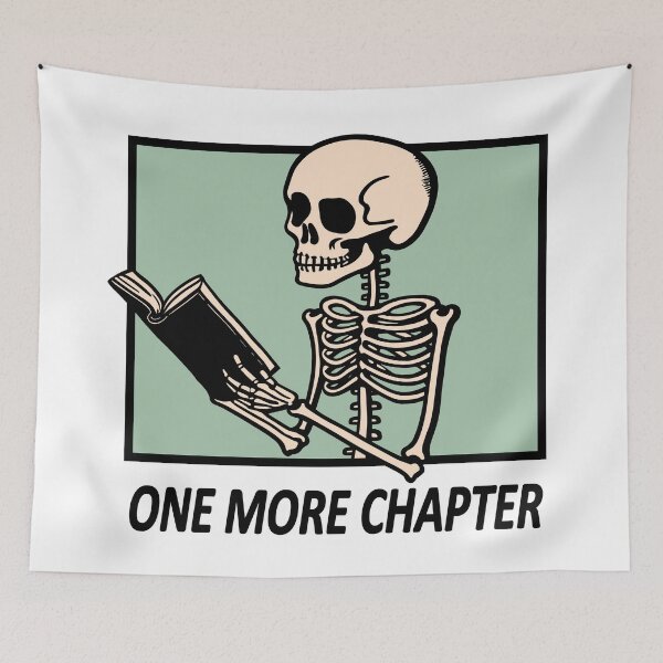 Item preview, Skeleton reading a book - one more chapter designed and sold by ArtemMKV.