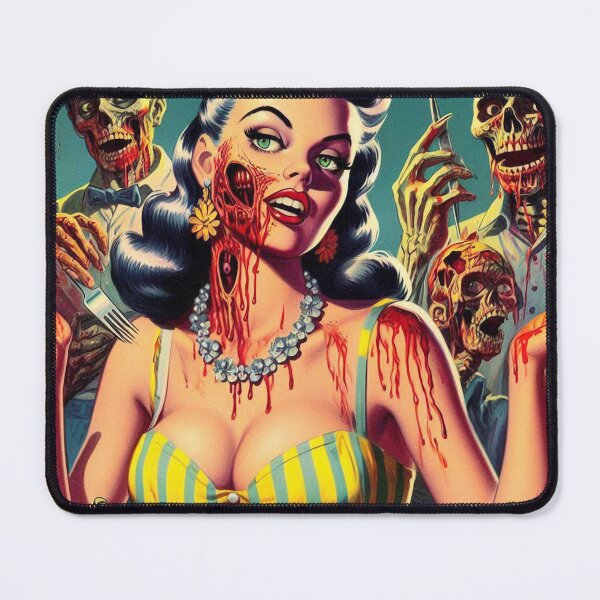 Item preview, Retro Zombie Pin Up designed and sold by PulpVintage.