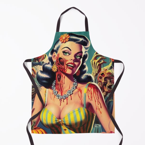 Item preview, Retro Zombie Pin Up designed and sold by PulpVintage.