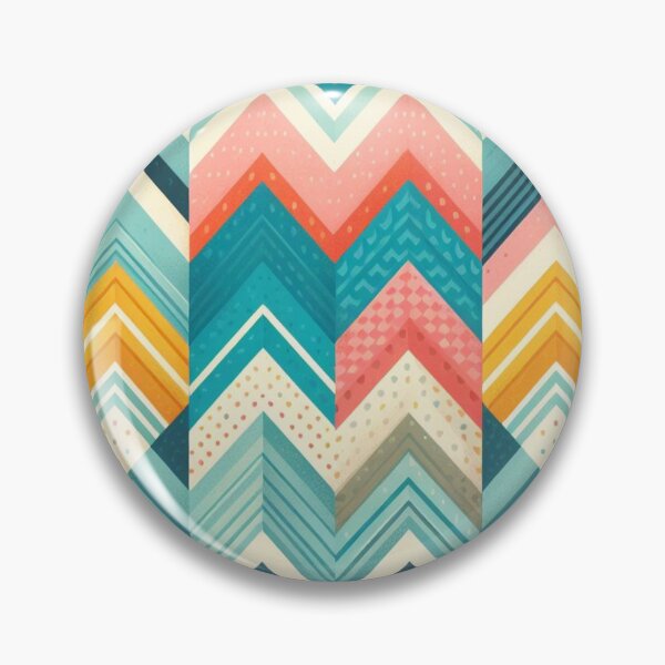 Item preview,  Chevron - Pink Blue Yellow Zigzag Pattern ; Pattern  Herringbone designed and sold by PatternInArt.