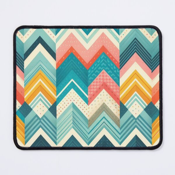 Item preview, Chevron - Pink Blue Yellow Zigzag Pattern ; Pattern Herringbone designed and sold by PatternInArt.