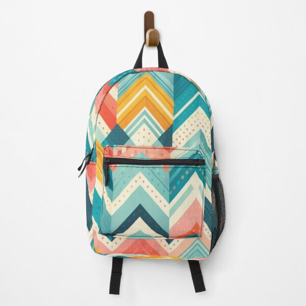 Item preview, Chevron - Pink Blue Yellow Zigzag Pattern ; Pattern Herringbone designed and sold by PatternInArt.