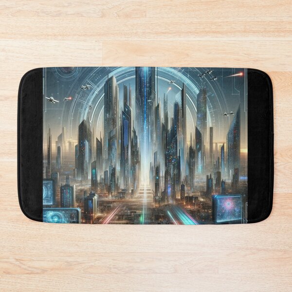 Item preview, Neon Future Metropolis designed and sold by BestArtByArvind.
