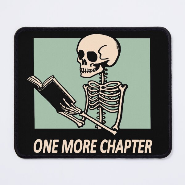 Item preview, Skeleton reading a book - one more chapter designed and sold by ArtemMKV.