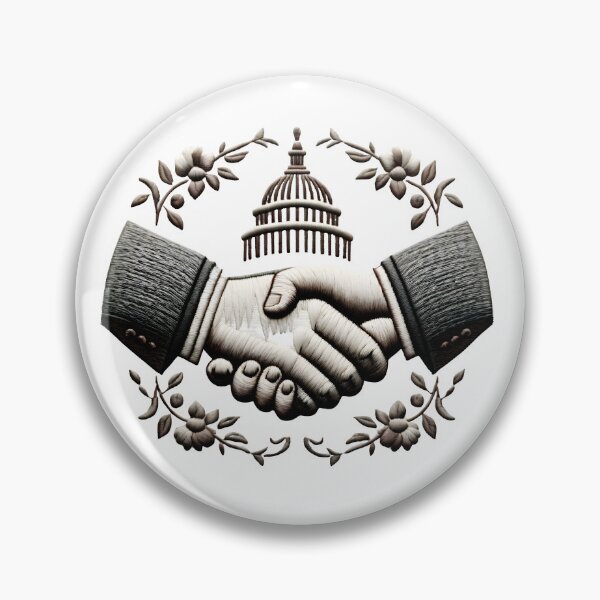 Item preview, Bipartisan Cooperation Emblem - Political Unity Artwork designed and sold by #Adulting Central.