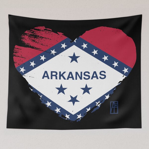 Artikelvorschau, US-Bundesstaat – Ich liebe Arkansas – Arkansas-Flagge entworfen und verkauft von ArtProjectShop.