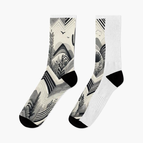 Item preview,  Chevron - Black and White Cactus Pattern ; Pattern  Herringbone designed and sold by PatternInArt.