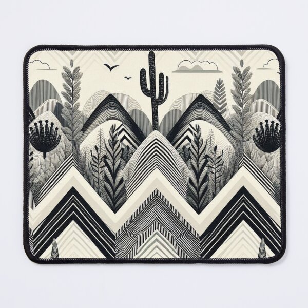 Item preview, Chevron - Black and White Cactus Pattern ; Pattern Herringbone designed and sold by PatternInArt.