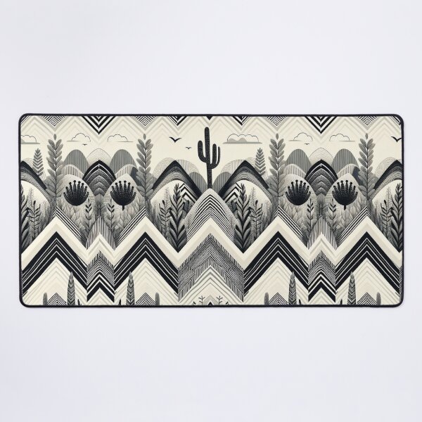 Item preview, Chevron - Black and White Cactus Pattern ; Pattern Herringbone designed and sold by PatternInArt.