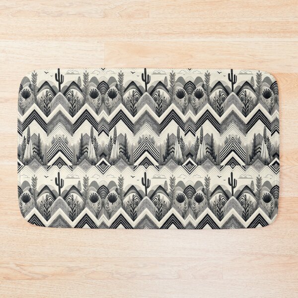 Item preview,  Chevron - Black and White Cactus Pattern ; Pattern  Herringbone designed and sold by PatternInArt.