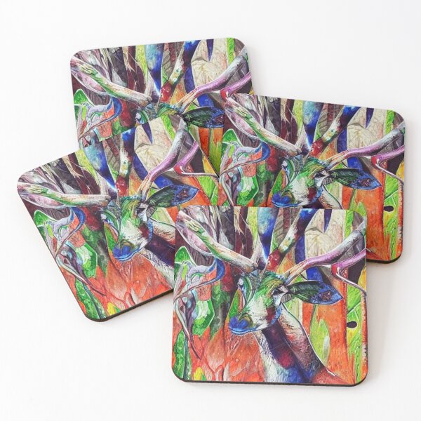 Item preview, Antelope merges with forest designed and sold by George Hutton Hunter.