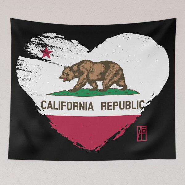 Item preview, U.S. State - I Love California - California Flag designed and sold by ArtProjectShop.