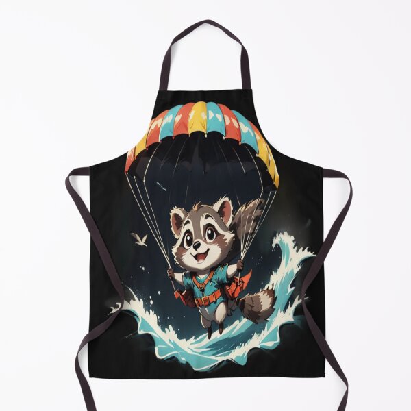 Item preview, Raccoon on a parachute designed and sold by SaNNty.