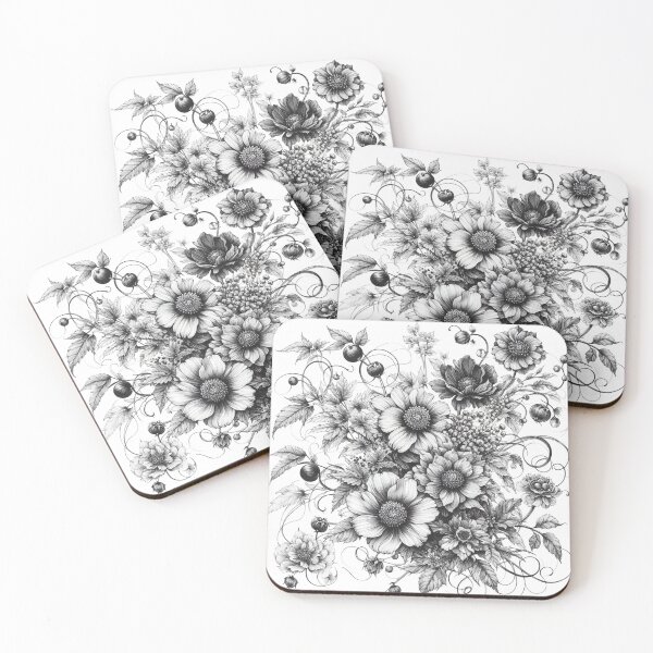 Item preview, Literary flower drawings 01 designed and sold by I-HERE.