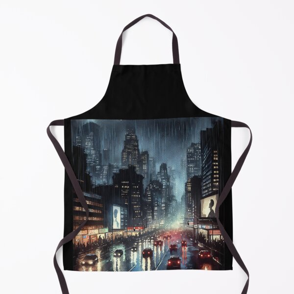 Item preview, Noir Vintage Watercolor City in the Rain designed and sold by RESToRAPTOR.