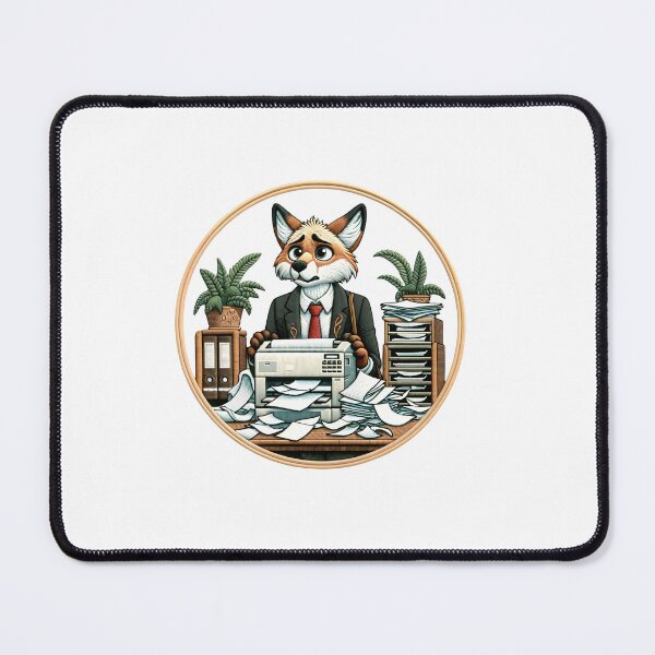 Item preview, Office Fox Chaos - Corporate Jungle Animal Humor designed and sold by #Adulting Central.