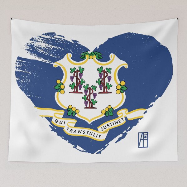 Item preview, U.S. State - I Love Connecticut - Connecticut Flag designed and sold by ArtProjectShop.