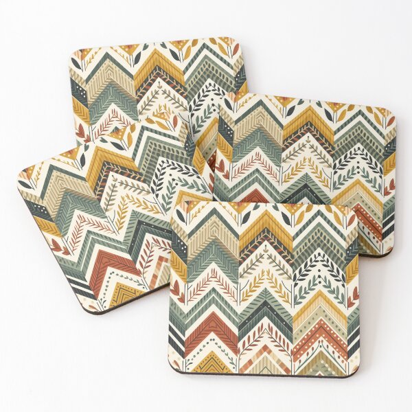 Item preview, Chevron - Yellow Red Green Tribal Pattern ; Pattern  Herringbone designed and sold by PatternInArt.