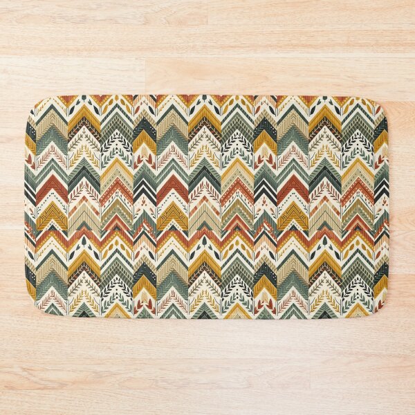 Item preview, Chevron - Yellow Red Green Tribal Pattern ; Pattern  Herringbone designed and sold by PatternInArt.