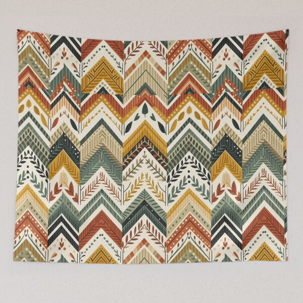 Item preview, Chevron - Yellow Red Green Tribal Pattern ; Pattern  Herringbone designed and sold by PatternInArt.
