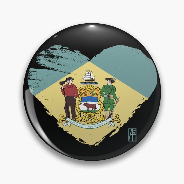 Item preview, U.S. State - I Love Delaware - Delaware Flag designed and sold by ArtProjectShop.