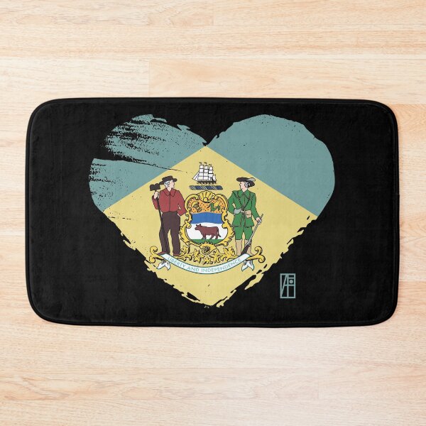 Item preview, U.S. State - I Love Delaware - Delaware Flag designed and sold by ArtProjectShop.