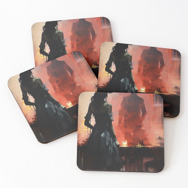 Item preview, Noir Vintage Watercolor Evening Meeting designed and sold by RESToRAPTOR.