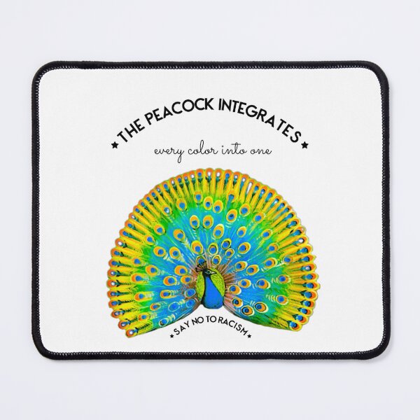 Item preview, The peacock integrates every color into one - say no to racism No. 2 (white edition) designed and sold by asanaworld.