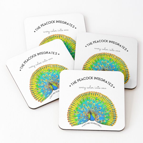 Item preview, The peacock integrates every color into one - say no to racism No. 2 (white edition) designed and sold by asanaworld.