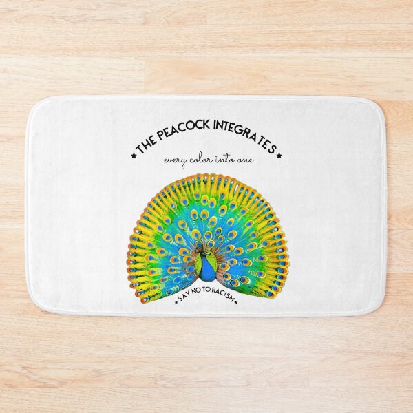 Item preview, The peacock integrates every color into one - say no to racism No. 2 (white edition) designed and sold by asanaworld.