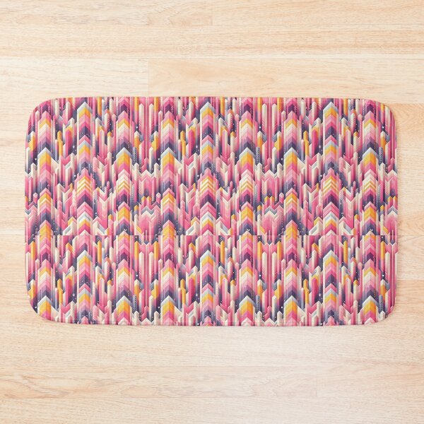 Item preview, Chevron - Pink Glitch Pattern ; Pattern  Herringbone designed and sold by PatternInArt.