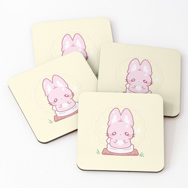 Item preview, Pink Cute Bunny art print designed and sold by Unmeiartist.