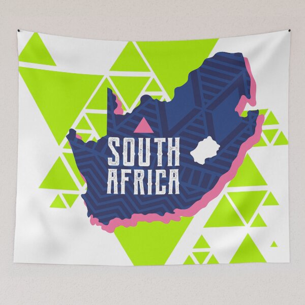Item preview, South Africa Map Illustration (Lumo Green) designed and sold by KhoisanDesign.