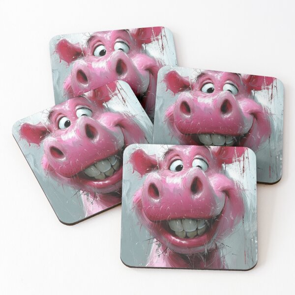 Item preview, Happy Pig: A Portrait in Pink designed and sold by MateLDN.