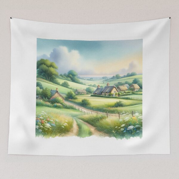 Item preview, Tranquil Countryside Bliss designed and sold by BestArtByArvind.
