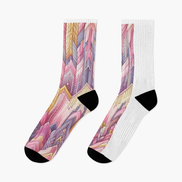 Item preview, Chevron - Pink Yellow Glitch Pattern ; Pattern  Herringbone designed and sold by PatternInArt.