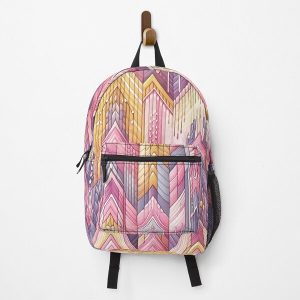 Item preview, Chevron - Pink Yellow Glitch Pattern ; Pattern  Herringbone designed and sold by PatternInArt.