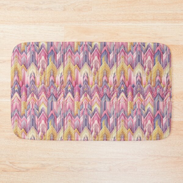 Item preview, Chevron - Pink Yellow Glitch Pattern ; Pattern  Herringbone designed and sold by PatternInArt.