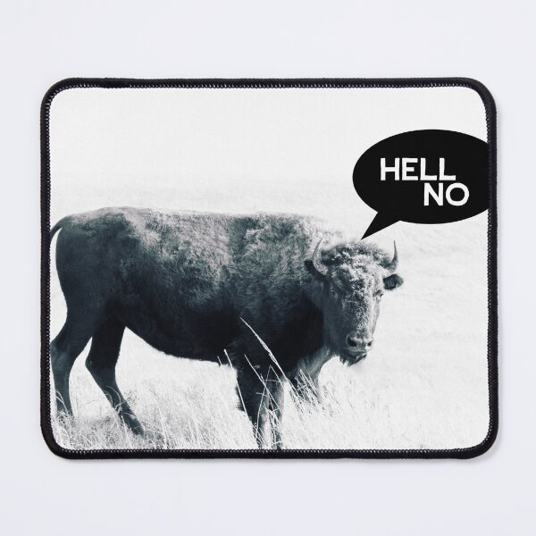 Item preview, Hell No Animal Humor On Bison Photo Art designed and sold by art64.