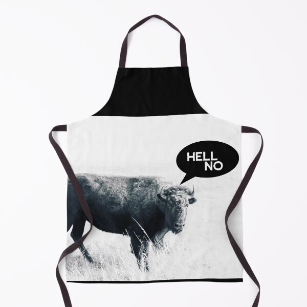 Item preview, Hell No Animal Humor On Bison Photo Art designed and sold by art64.